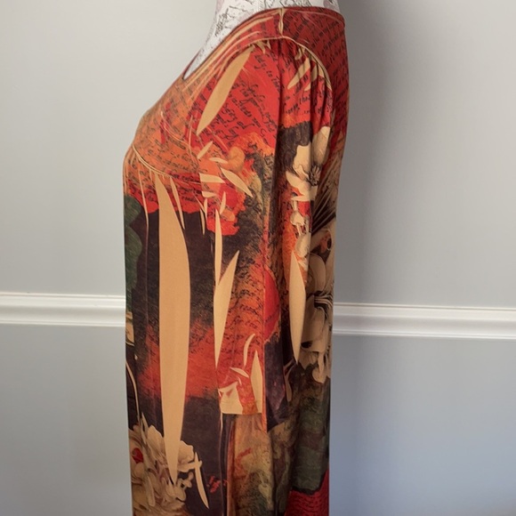 Daniel Benjamin Small Rust Floral Dress - Picture 4 of 6